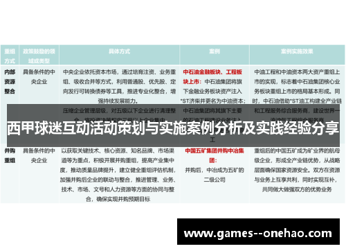 西甲球迷互动活动策划与实施案例分析及实践经验分享
